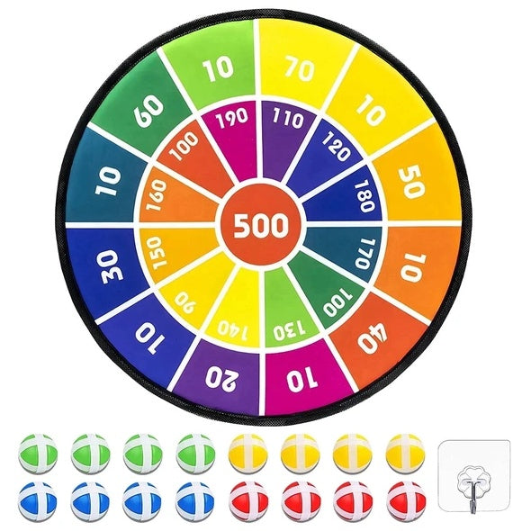 Syenll Dart Board For Kids, Dart Board Set With 16 Balls, 28.7 Inch