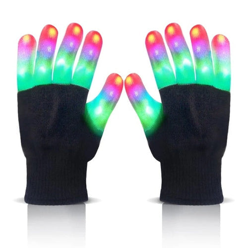 Children LED Finger Gloves, LED Light Up Cool Gloves Colorful Glow